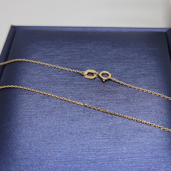 18K Gold Dainty Chain Necklace, 16" - FIXED ON PRICE - Picture 7 of 9